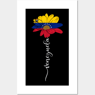 Vintage Venezuela Sunflower Flag Venezuela Lover Posters and Art
